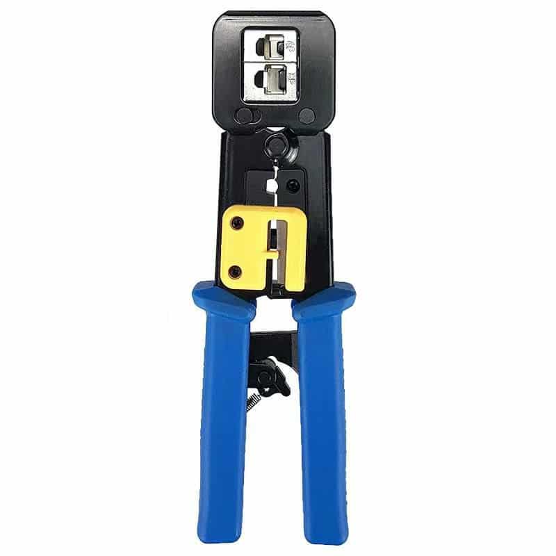 Modular Network RJ45 RJ11 RJ12 Crimping Tool, Multifunctional Network Cable Cutting Stripping Crimper/Wire Stripper/Wire Cutter, for 8P/6P/4P /CAT5/CAT5e/CAT6 All in One Crimping 3-in-1
